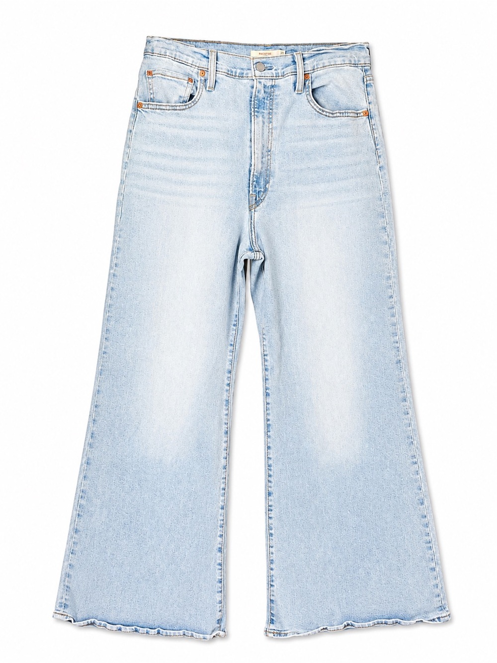 Levi’s Ribcage Bell Jeans 33 Light Wash Super High Rise Wide Leg Flare Denim
